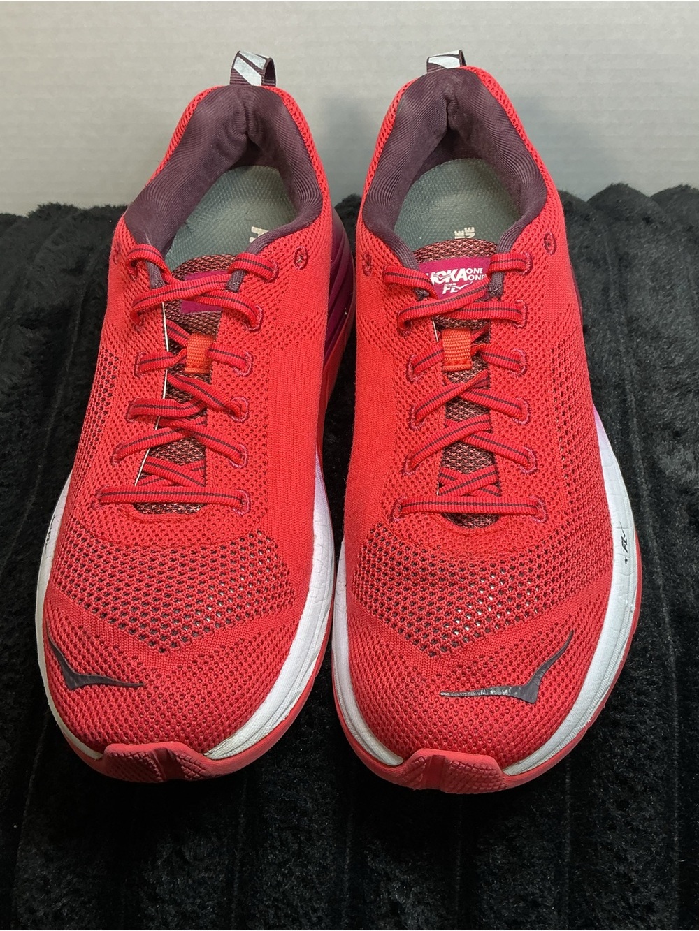 HOKA ONE ONE Mach 1 Women’s Size 9 Hibiscus Cherries Jubilee 1019280 Rare 2018 - Picture 6 of 15